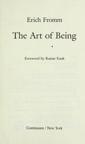 Cover image for The art of being