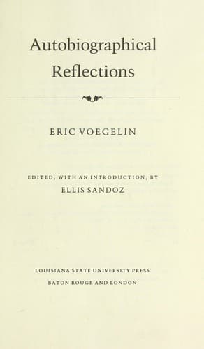 Cover image for Autobiographical reflections