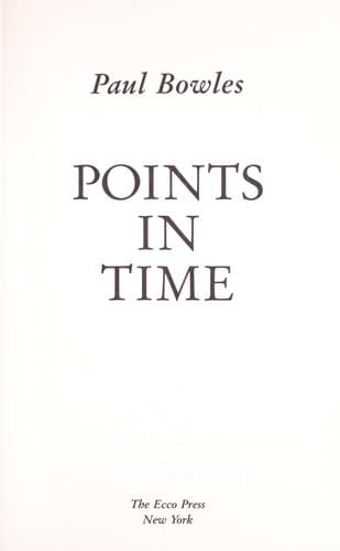 Cover image for Points in Time