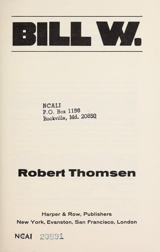 Cover image for Bill W.