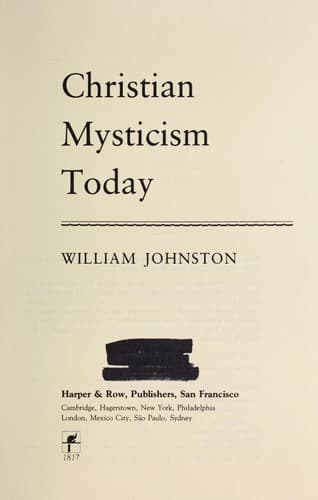 Cover image for Christian mysticism today