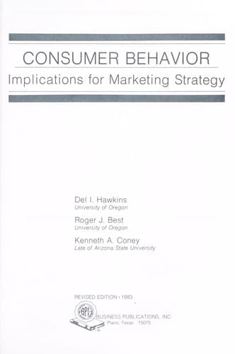 Cover image for Consumer behavior
