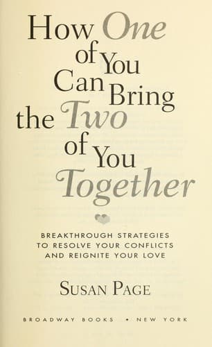 Cover image for How one of you can bringthe two of you together