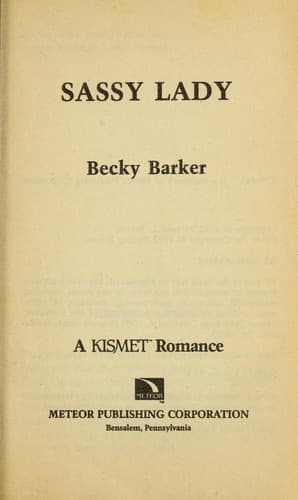 Cover image for Sassy Lady