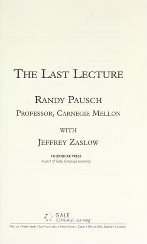 Cover image for The last lecture