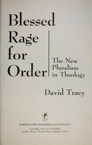 Cover image for Blessed rage for order