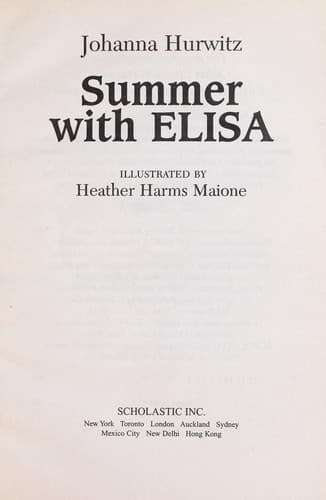 Cover image for Summer with Elisa (Elisa)