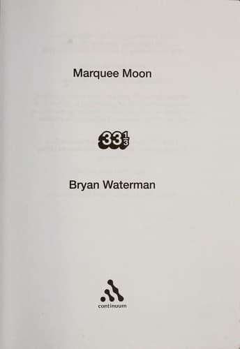 Marquee moon