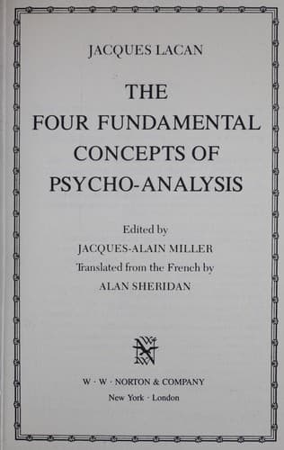 Cover image for The Four Fundamental Concepts of Psycho-Analysis