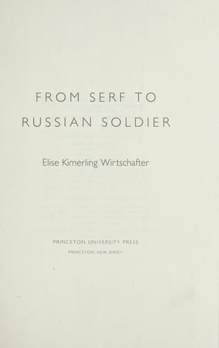 Cover image for From serf to Russian soldier