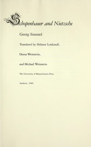 Cover image for Schopenhauer and Nietzsche