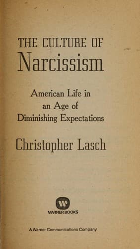 Cover image for The culture of narcissism