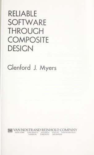 Cover image for Reliable software through composite design