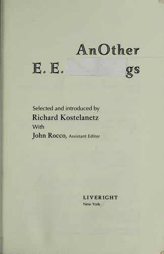Cover image for Another E. E. Cummings