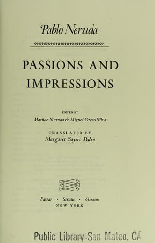 Cover image for Passions and impressions