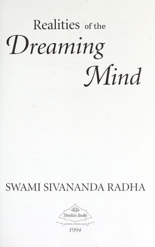 Cover image for Realities of the dreaming mind