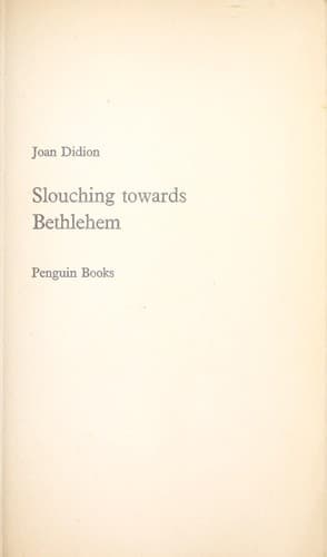 Cover image for Slouching towards Bethlehem