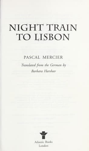 Cover image for Night train to Lisbon
