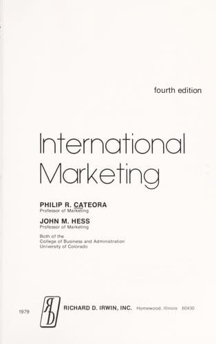 Cover image for International marketing