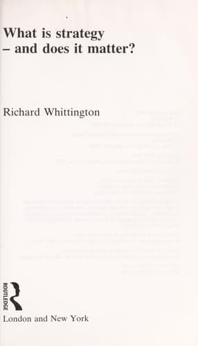 Cover image for What is strategy, and does it matter?
