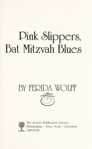 Cover image for Pink slippers, bat mitzvah blues