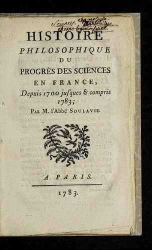 Histoire philosophique du progre  s des sciences en France