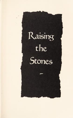 Cover image for Raising the stones