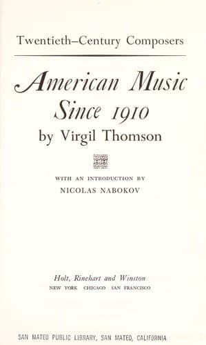 Cover image for American music since 1910.