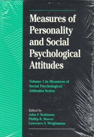 Cover image for Measures of Personality and Social Psychological Attitudes: Volume 1