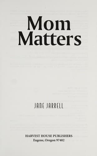 Cover image for Mom matters