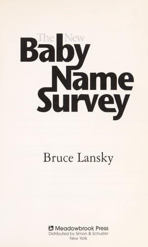 Cover image for The new baby name survey