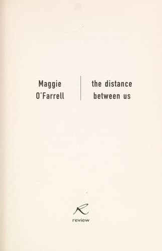 Cover image for The distance between us.