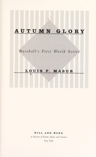 Cover image for Autumn glory