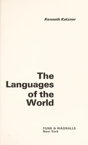 Cover image for The languages of the world.