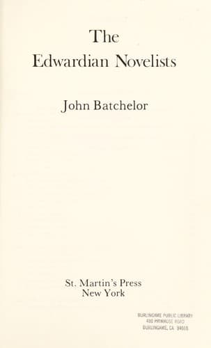 Cover image for The Edwardian novelists