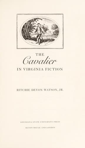 The cavalier in Virginia fiction