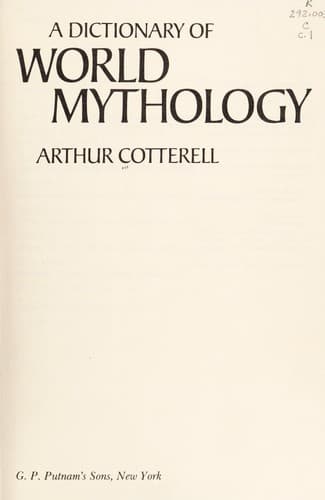 Cover image for A dictionary of world mythology