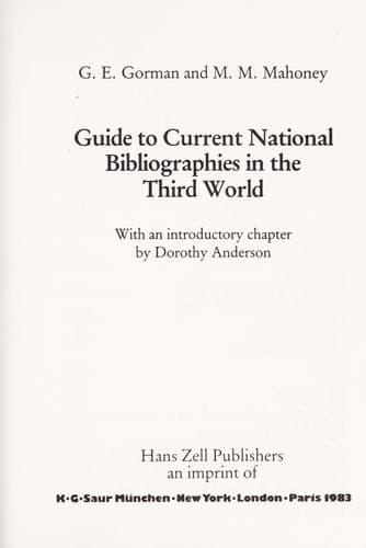 Cover image for Guide to current national bibliographies in the Third World