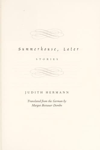 Cover image for Summerhouse, later