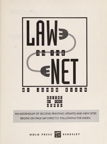 Cover image for Law on the Net