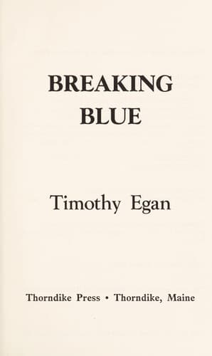Cover image for Breaking blue