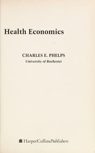 Cover image for Health economics