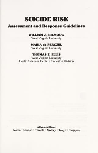 Cover image for Suicide risk