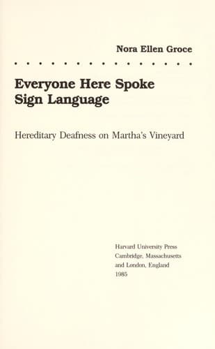 Cover image for Everyone here spoke sign language