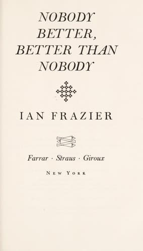 Cover image for Nobody better, better than nobody