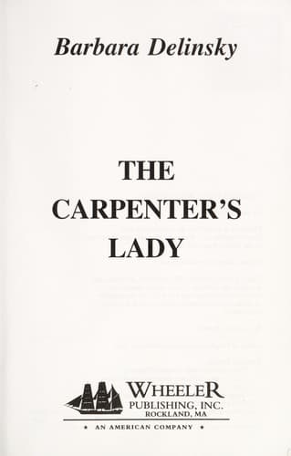 Cover image for The carpenter's lady