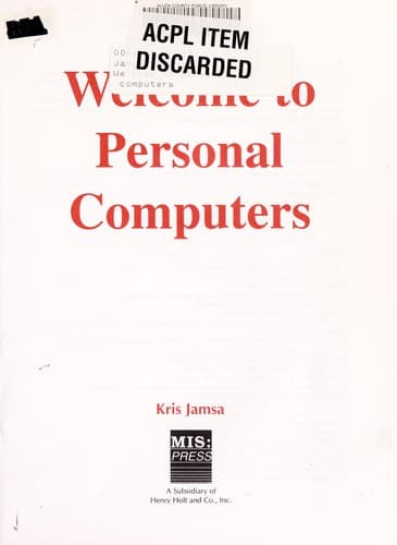 Cover image for Welcome to personal computers