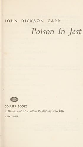 Cover image for Poison in jest