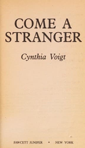 Cover image for Come a Stranger (The Tillerman Series #5)
