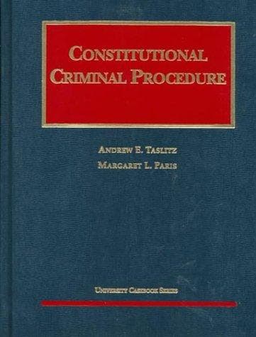 Cover image for Constitutional criminal procedure